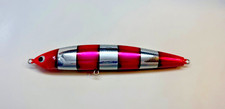 Big Swimbait - 10" in length - Maroon Clownfish with Silver Strips - 3 Leads
