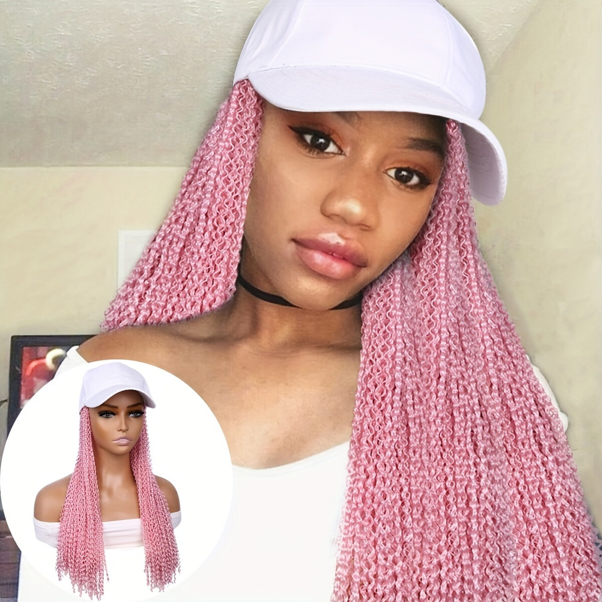 braided ball cap wigs