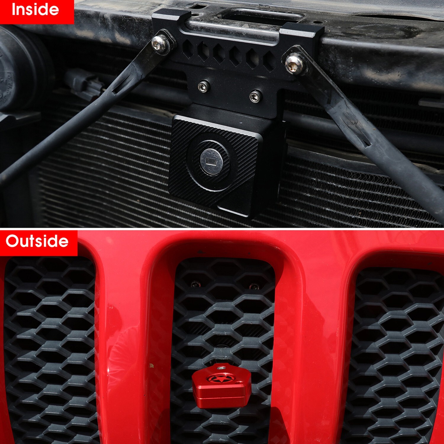 Antitheft Hidden Hood Lock Lockable Latch for Jeep Wrangler JL JLU