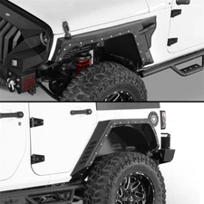 Bulwark Front Fender Flares /Rear Fender Flares Fit 07-18 Jeep Wrangler JK 4Door