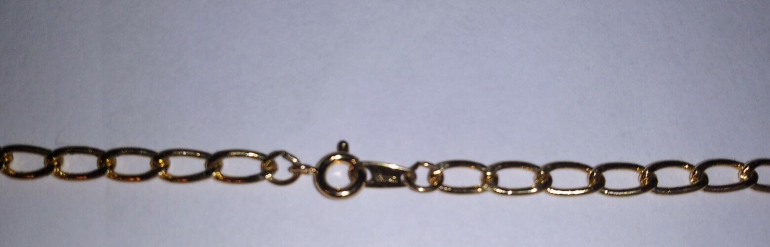 Vintage Crown Trifari Oval Link Gold Tone Necklace - image 3