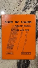 Flow of Fluids Through Valves, Fittings, and Pipe - Tech Paper 410 - Like New