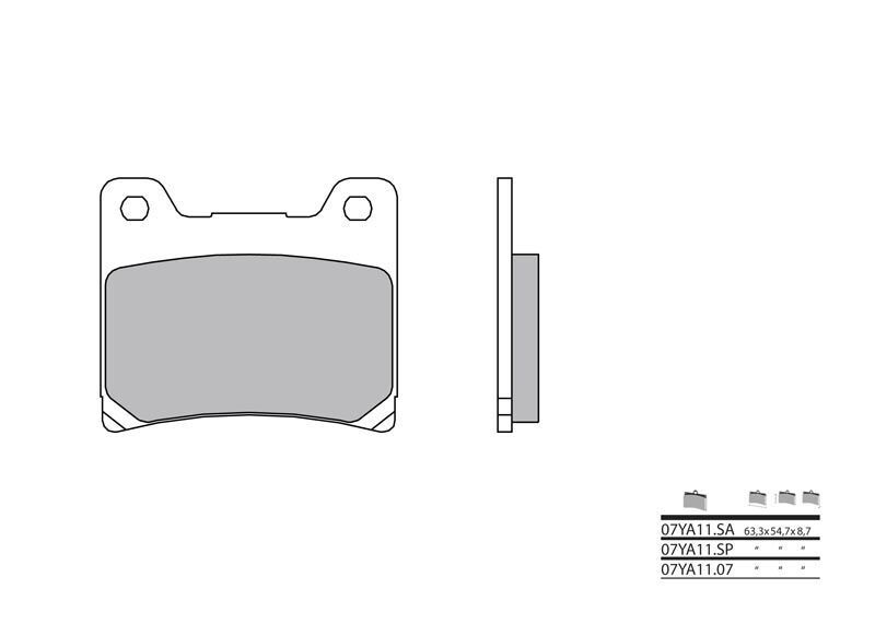 Plaquettes arrière BREMBO YAMAHA TZR 125 résout les sifflements et le manque de mordant 38800260