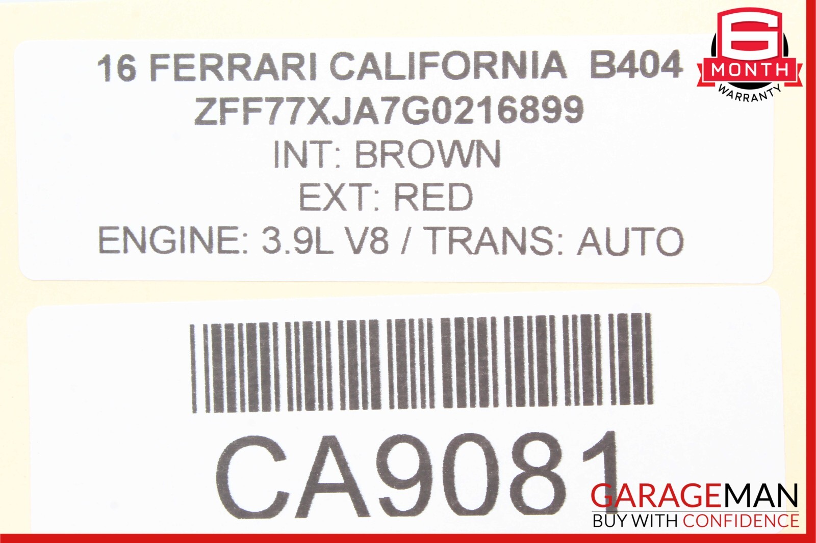 15-18 Ferrari California T Front Right Trunk Support Hood Hinge w/ Gas Strut OEM