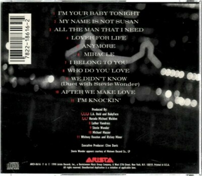 Whitney Houston CD Arista Records, 1990, ARCD-8616, I'm Your Baby