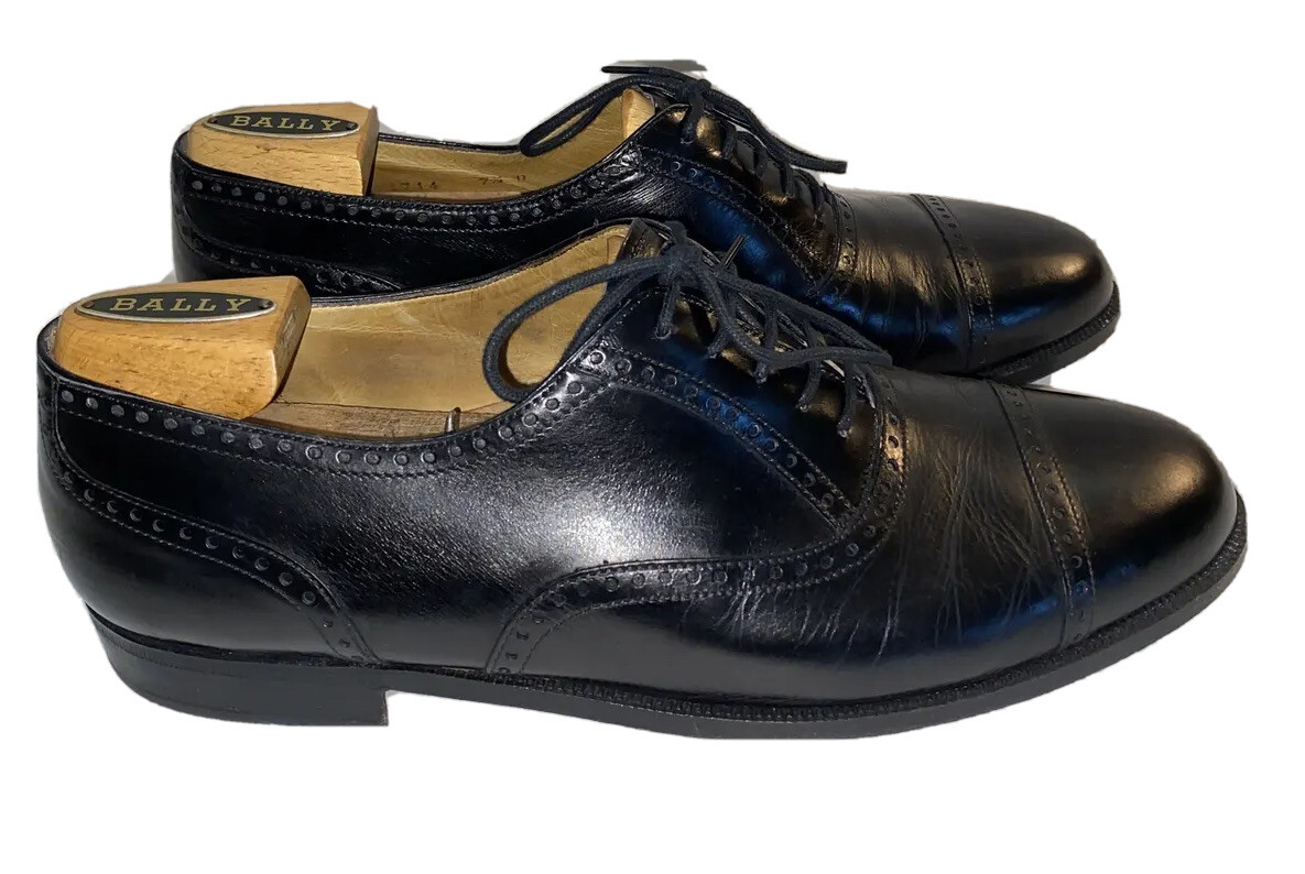 VTG Black Leather Bragano by Cole Haan Oxfords - Size 9M Bragano mens black leather - Gem main image 2