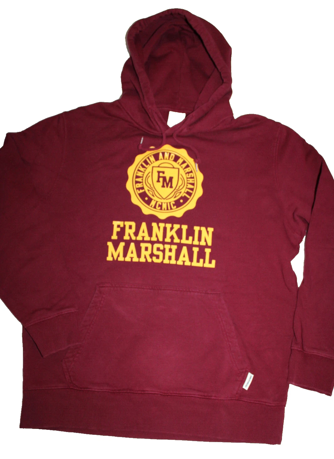 SACAI Felpa con cappuccio Franklin Marshall*uomo rosso vino cappucci pullover logo borsa per canguro taglia M