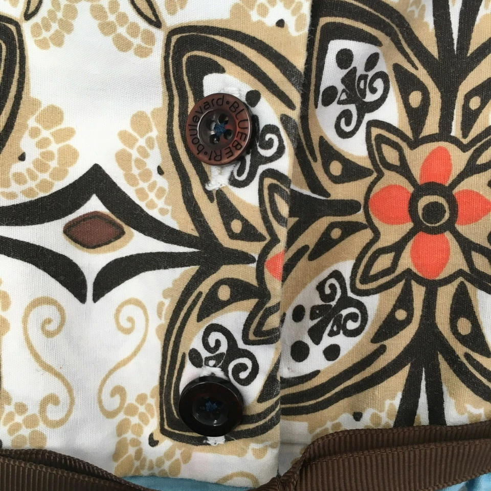 Blueberi Boulevard Primavera Verano Niñas Talla 4 Floral Solero Marrón Azul Coral Foto 3 de 4