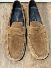 To Boot New York Adam Derrick Brown Suede Slip-On Penny Loafers, Size 11.5
