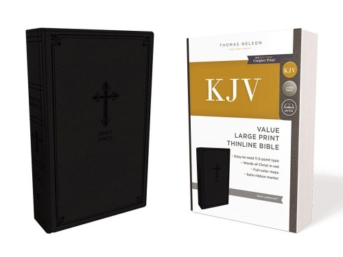 KJV Holy Bible: Value Large Print Thinline, Black Leathersoft... - 9780785225881