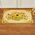 Country Sunflower Blossom Anti Fatigue Kitchen Floor Mat Non-Skid Rug 30x18