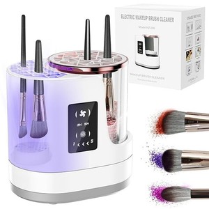 3 IN 1 Electric Makeup Brush Cleaner,Automatic Makeup Brush Cleaner with Makeup