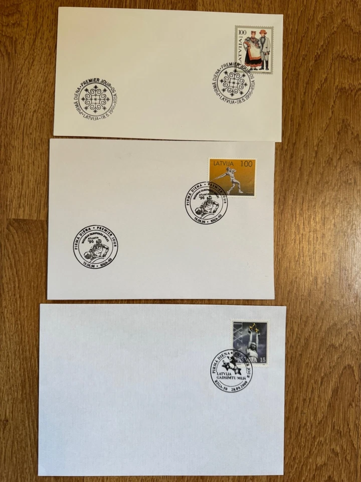 Latvia, Lettland, 18 FD cancel from 1996-2003, aculumation - Image 3 of 4