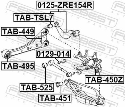 Für FEBEST 0129-014 CAMBER ADJUSTING ECCENTRIC BOLT