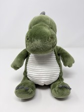 Carters Just One You Green White Ribbed Dinosaur Plush 67840 Baby Toy 8