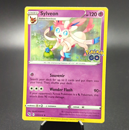 Pokémon TCG Sylveon 035/078 Pokémon GO Holo Rare Eng 2022 120HP Stage 1