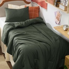 Twin/Twin XL Comforter Set, Dark Green Twin/Twin XL 68"x88" 03 - Dark Green