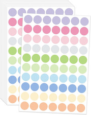 1610 PCS Colored Dot Stickers 3/4" round Circle Color Coding Labels  10 Assorted