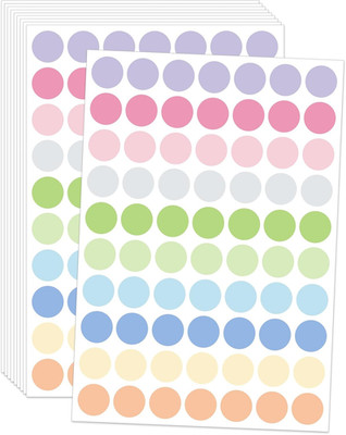 1610 PCS Colored Dot Stickers 3/4'' round Circle Color Coding Labels，10 Assorted 