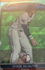 2023 Bowman Sapphire Edition - Chrome Prospects Chase Delauter #BCP-103 Aqua /55