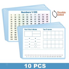 10x Number Line Gift Dry Erase Board Cards for Kids Home Supplies Students