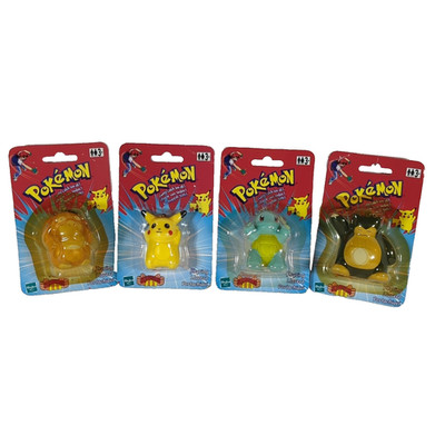 Rare Pokémon Vintage 1999 Keyring Pikachu Psyduck Snorlax Squirtle Hasbro