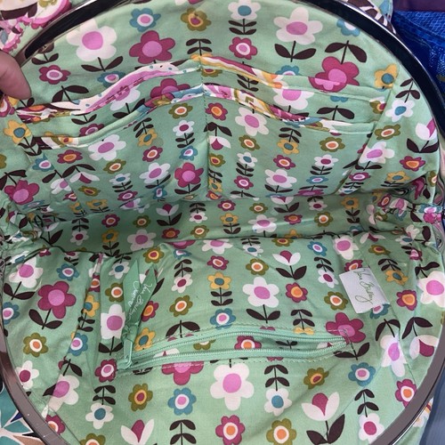 Vera Bradley Bag Eloise Kiss Lock Tutti Frutti Paisley Floral Handbag Purse - Picture 16 of 16