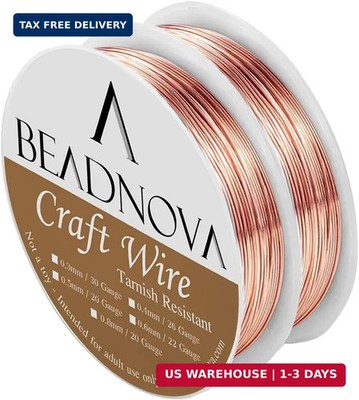BEADNOVA 20 Guage Copper Wire Jewelry Wire Tarnish Resistant for Jewelry Making