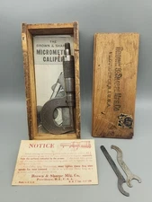 VTG Brown and Sharpe Tools No. 12 Outside Micrometer 0" - 1" with Wood Box