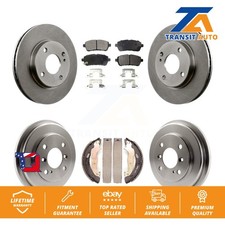 Disc Brake Rotors Semi-Metallic Pads And Drum Front Rear Kit For Ford Fiesta