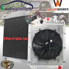 3row Radiator Shroud Fan For 41 42 43 44 45 46 Chevy Truck Pickup V8 Small Block