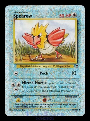 Pokemon Karte Spearow 94/110 Legendary Collection Reverse Holo Foil WOTC LP 2002