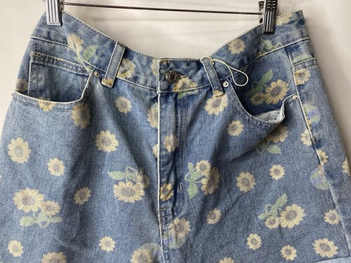 Cali Damen Jeansshorts Größe 13 Sonnenblumen Sommer Herbst Festival Land Mädchen Y2K - Bild 4 von 13