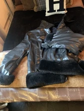 Moschino Cheap & Chic - Black Winter Jacket - Men -XL - Extra Large - Faux Fur