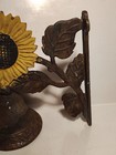 Vintage Heavy Cast Iron Sunflower Hand Bell - Hand-Painted Wall Decor  — photo 3