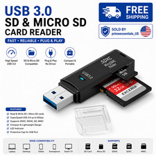 USB 3.0 Micro SD SDHC TF Card Reader Memory Adapter for PC Laptop Camera