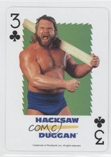 1991 US Playing Card WWF Hacksaw Jim Duggan #3C 5c5