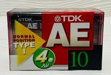 TDK AE-10X4F Cassette Tape Set of 4 New Unopened Rare Collectible