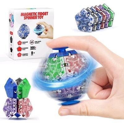 14-Piece Set Magnetic Fidget Sphere Pentagons - Building Blocks Magnetic Stre...