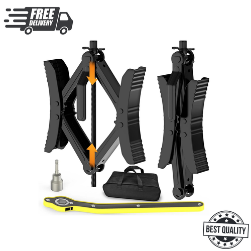 Buy Sintron RV Wheel Chock Stabilizer 2 Packs, Lockable Wheel Immobilizer With Ratcheting Wrench Metal Camper Tire Chock For Rv Travel Trailer Tires For Locking Tandem Wheels On Uneven Surfaces Black