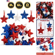 Memorial Day Tree Decorations, 4th of July Decorations Ornaments for Tree, 24...