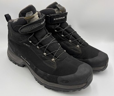 Salomon Deemax 3 Mens 14 Soft Shell Dry Thinsulate Trail Hiking Boots Black