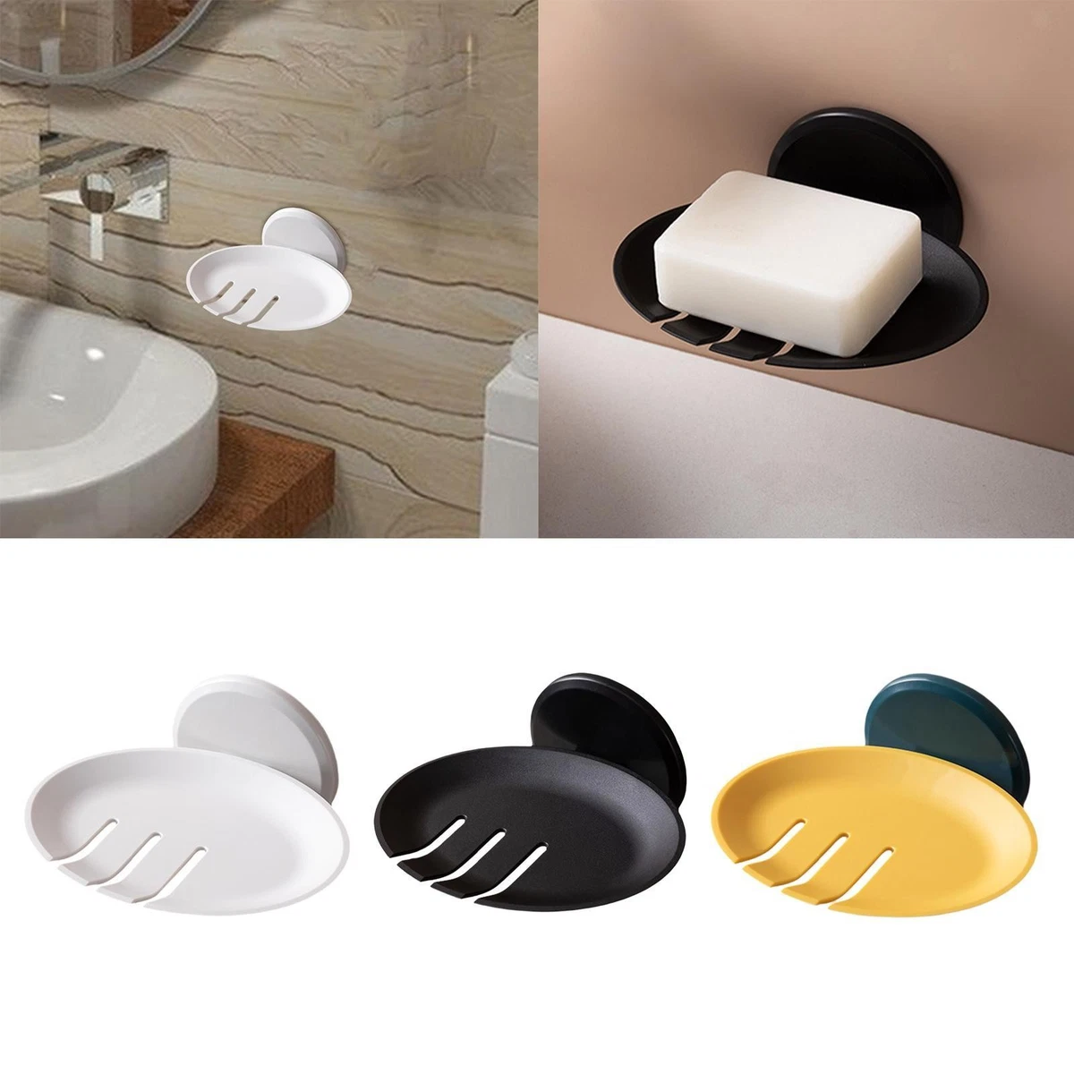 1pc Portasapone Da Muro Portasapone Doppio Dispenser Di Gel Shampoo Liquido Mani Pulite Disinfettante Per Le Mani Dispenser Di Lozione Bagno Hotel Bianco 19965 Cm 84360700