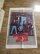 Vintage 1990 New Kids On The Block Large Fabric Wall  Hanging-Cool! Some Wear