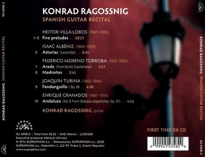 KONRAD RAGOSSNIG SPANISH GUITAR RECITAL NEW CD