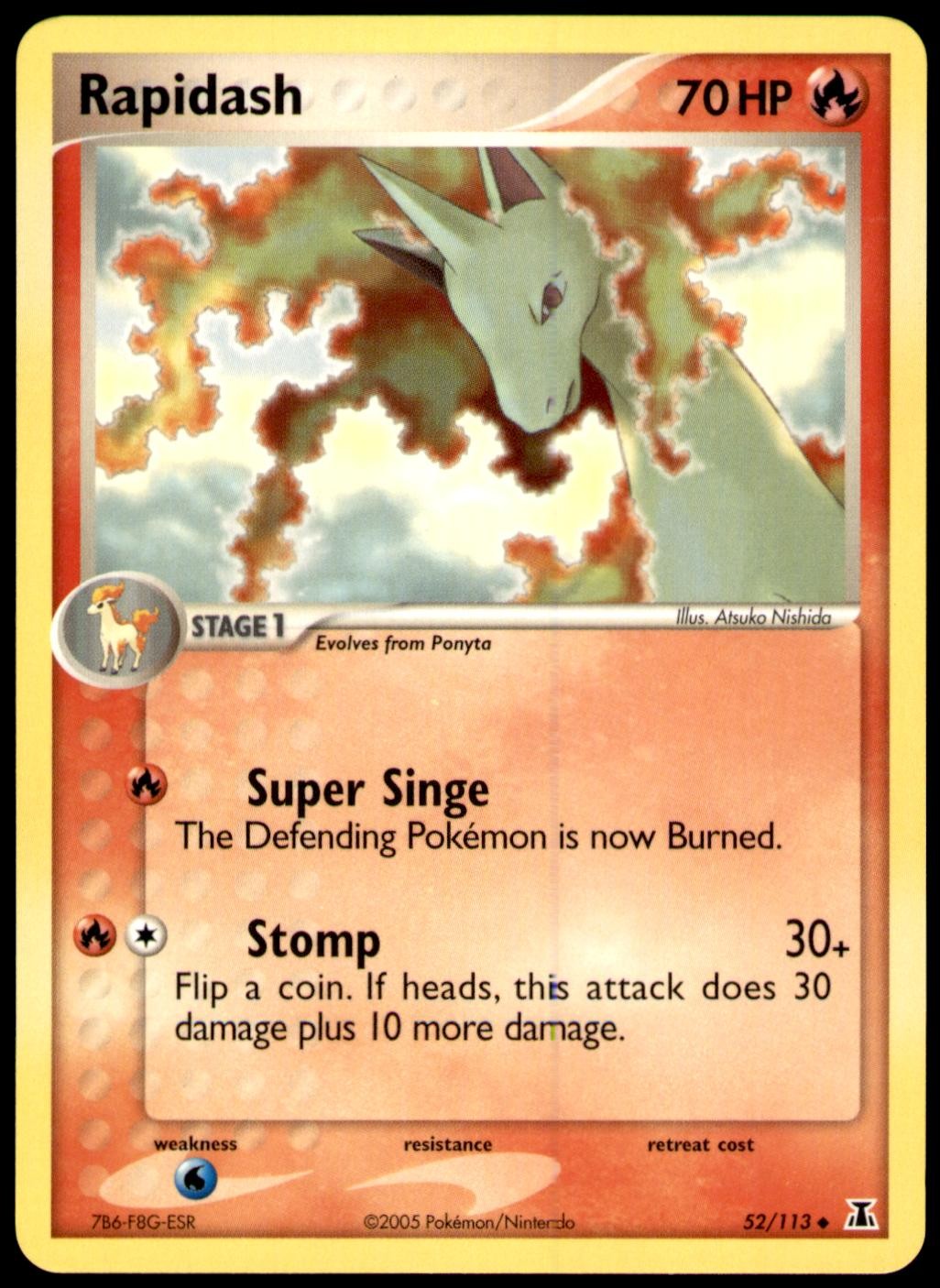Rapidash 52/113 Uncommon Delta Species Pokemon Near Mint