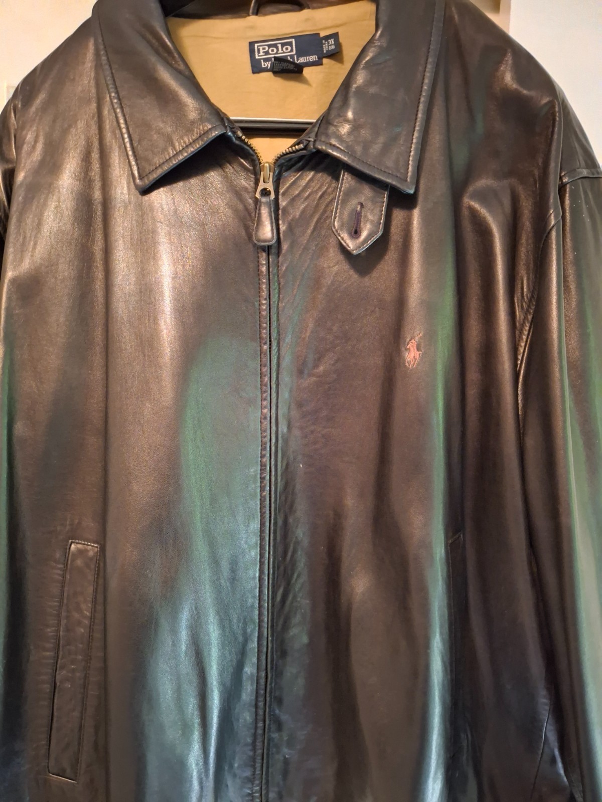 Polo Ralph Lauren Men's Leather Jacket 3XL