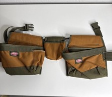 Double BucketBoss Builders Rig Tool Belt with Belt Hammer Holder and Pouch