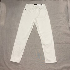 Banana Republic Womens Jeans White Size 27 Mid Rise Straight Premium Denim