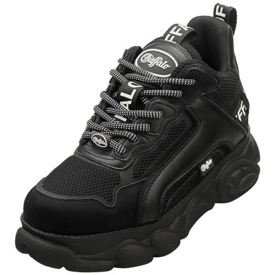 Buffalo Cld Chai Vegan Womens Platform Boots in Black